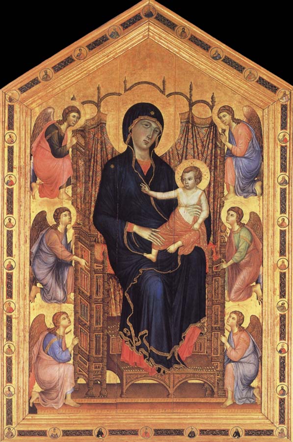 Duccio di Buoninsegna Madonna and Child Enthroned with Six Angels